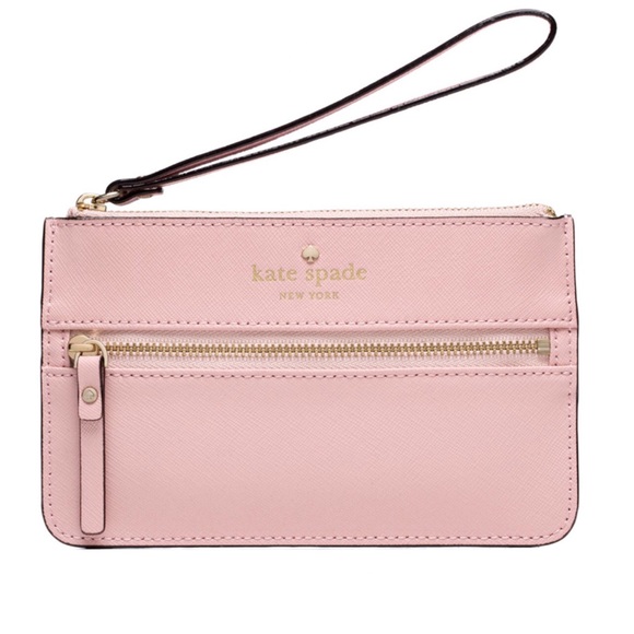 kate spade Handbags - KATE SPADE • Mikas Pond Bee Wristlet Rose Jade
